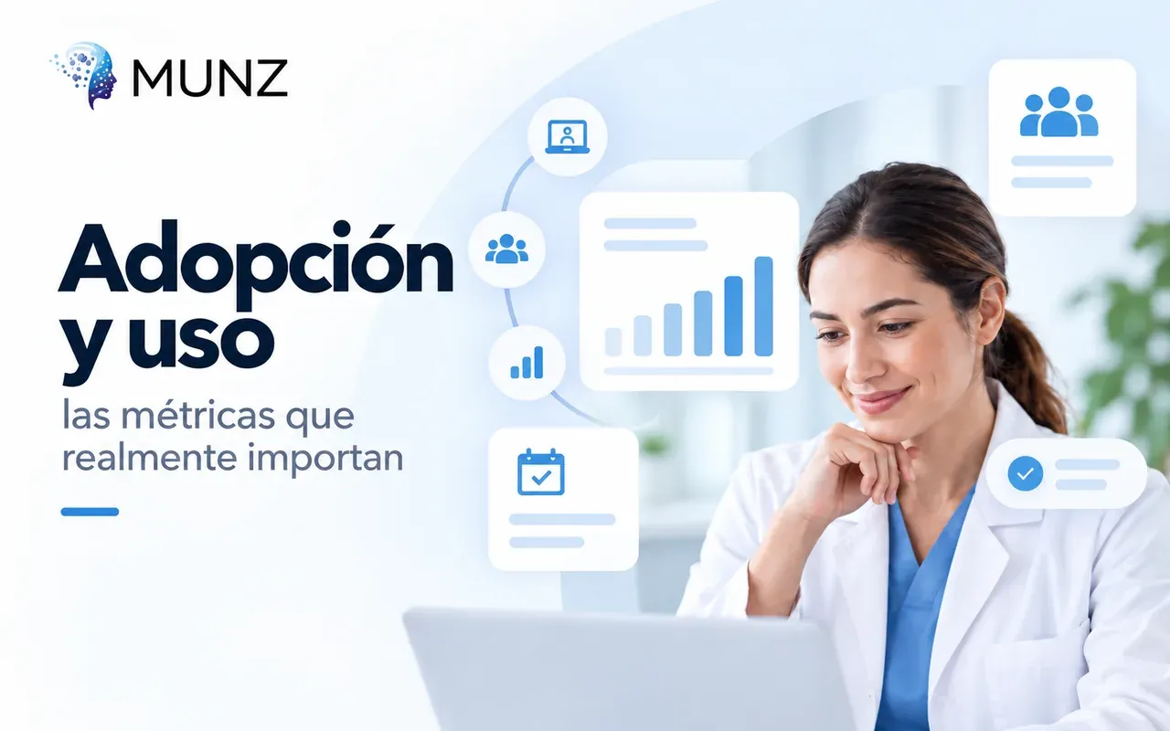 Visual editorial sobre disponibilidad, activación y utilización de tecnología médica.