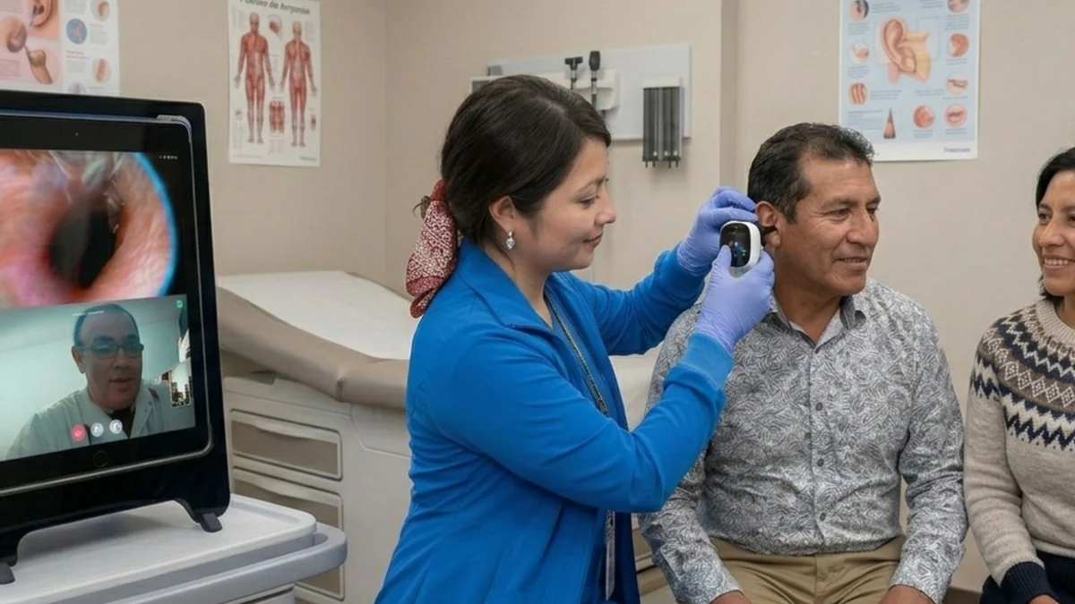 Atención clínica local conectada con un profesional remoto mediante TytoCare